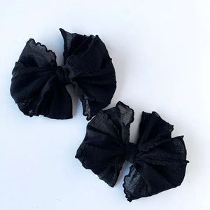 Ruffle Hair Clip Set