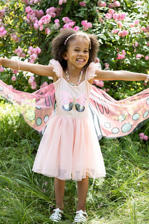Sequin Butterfly Twirl Dress with Wings / 5-6 Years