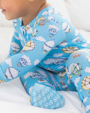 Lev Baby Zippered Footie / Sammy Hot Air Balloons