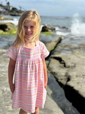 Vignette Rylie Dress / Pink Stripe