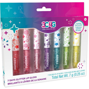7 Days Glitter Lip Gloss Set