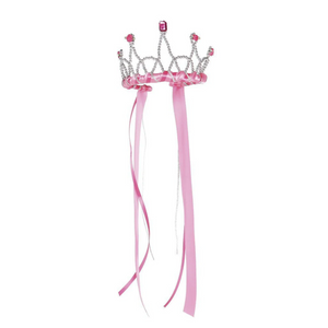 Dark Pink Ribbon Tiara