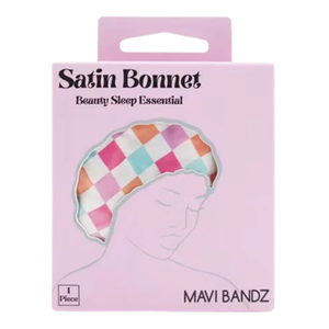 Checkered Satin Bonnet