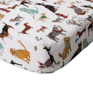 Little Unicorn Cotton Muslin Crib Sheet / Woof