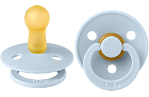 BIBS Round Pacifier 2-Pack / Size 2 (6-18 Months) - Blue/Blue Steel