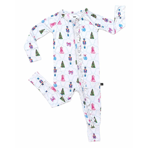 Lev Baby Ruffled Poppy Convertible Romper / Angelina Nutcracker