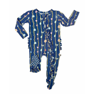 Lev Baby Ruffled Zippered Footie / Zara Jewelry