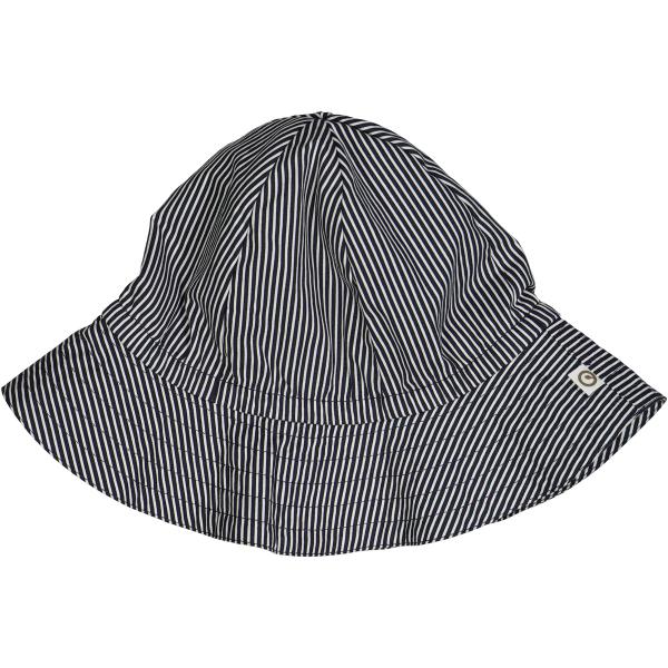 Muesli Poplin Stripe Hat / Night Blue