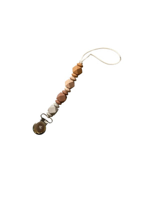 Jewel Silicone Petite Pacifier & Toy Clip