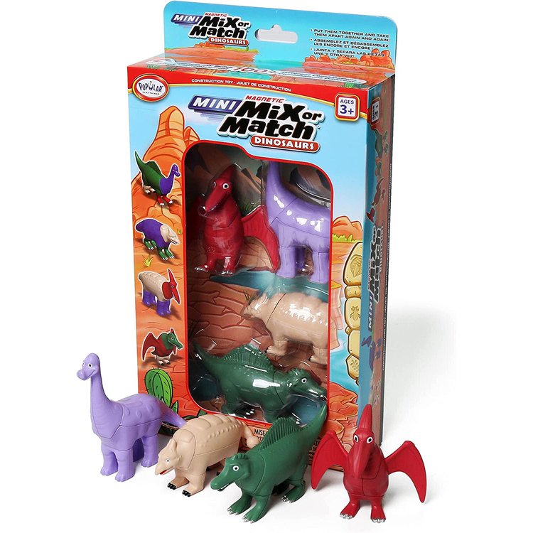Popular Play Things Mini Magnetic Mix or Match / Dinosaurs 2