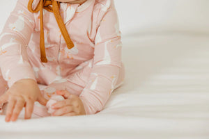 Copper Pearl Zip-Up Footie / Goosie