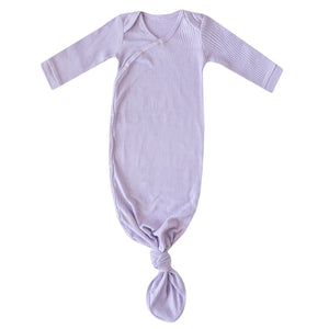Copper Pearl Rib Knit Newborn Knotted Gown
