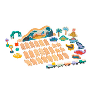 T-Rex Dinosaur Express Wooden Train Set