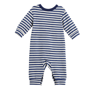 Beckett & Bear Benjamin Romper / Blue Stripe