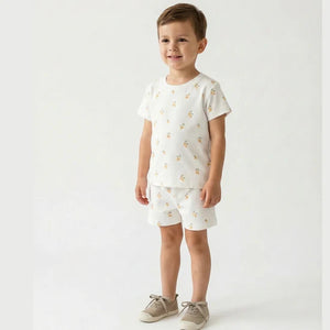 Organic Tee & Shorts Set / Lemons