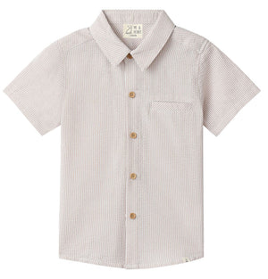 Me & Henry Newport Woven Shirt / Cream Stripe Seersucker