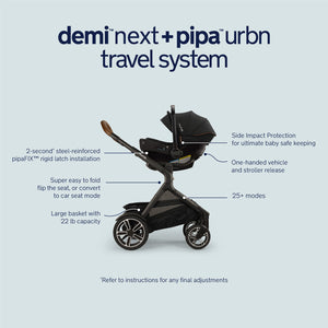 Nuna DEMI Next + PIPA Urbn Travel System - Caviar