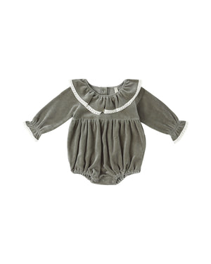 Quincy Mae Wendy Romper / Forest