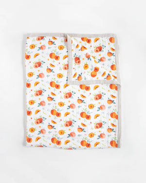Little Unicorn Cotton Muslin Quilted Throw (60"x72") / Georgia Peach