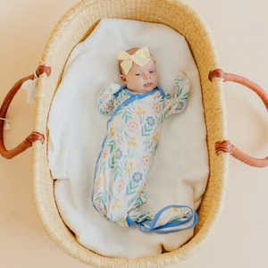Copper Pearl Newborn Knotted Gown / Clara