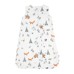 Little Unicorn Cotton Muslin 1.1 TOG Sleep Bag / Forest Friends