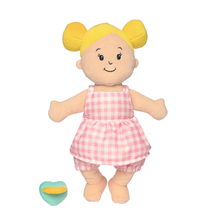 Wee Baby Stella Soft Doll Peach with Blonde Buns