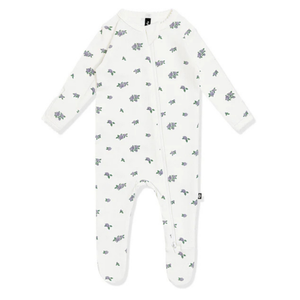 Kyte Baby Pointelle Zippered Footie / Spray Rose