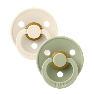 BIBS Round Pacifier 2-Pack / Size 2 (6-18 Months) - Blue/Blue Steel