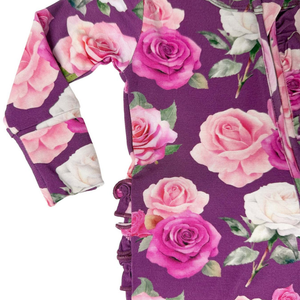 Lev Baby Zippered Footie / Amara Pink Floral