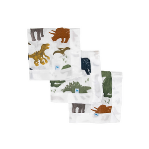Little Unicorn Cotton Muslin Security Blanket 3 Pack / Dino Friends