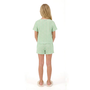 Tween Pointelle Rosette PJ Set