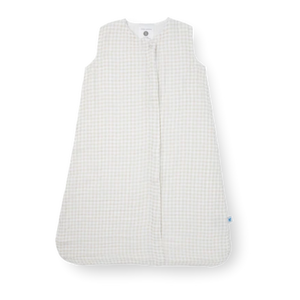 Little Unicorn Cotton Muslin 1.1 TOG Sleep Bag / Tan Gingham