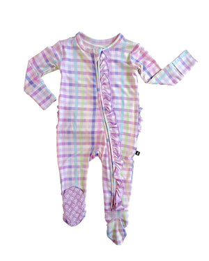 Lev Baby Ruffled Zippered Footie / Emery