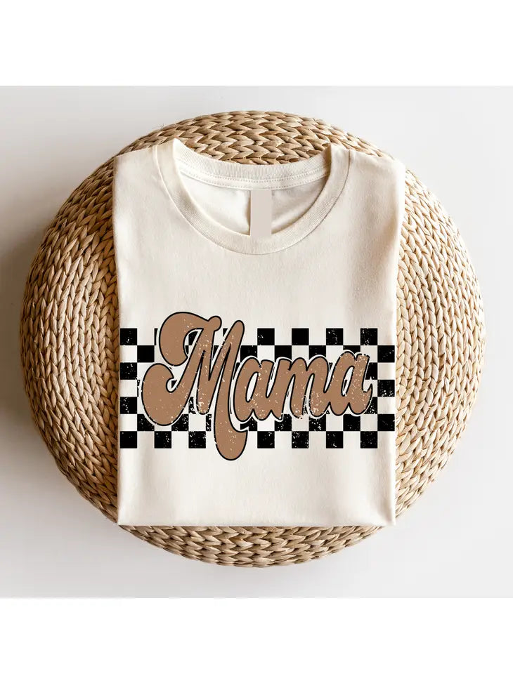 Checkered Mama Graphic T-Shirt
