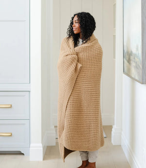 Saranoni Waffle Knit XL Throw Blanket (60"x80")