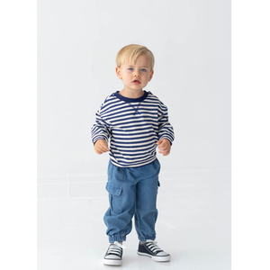 Beckett & Bear Benjamin Top / Blue Stripe