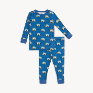 Magnetic Me Modal Long Sleeve Pajama Set / Blue Powder Playtime