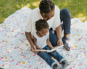 Little Unicorn Cotton Muslin Quilted Throw (60"x72") / Meadow