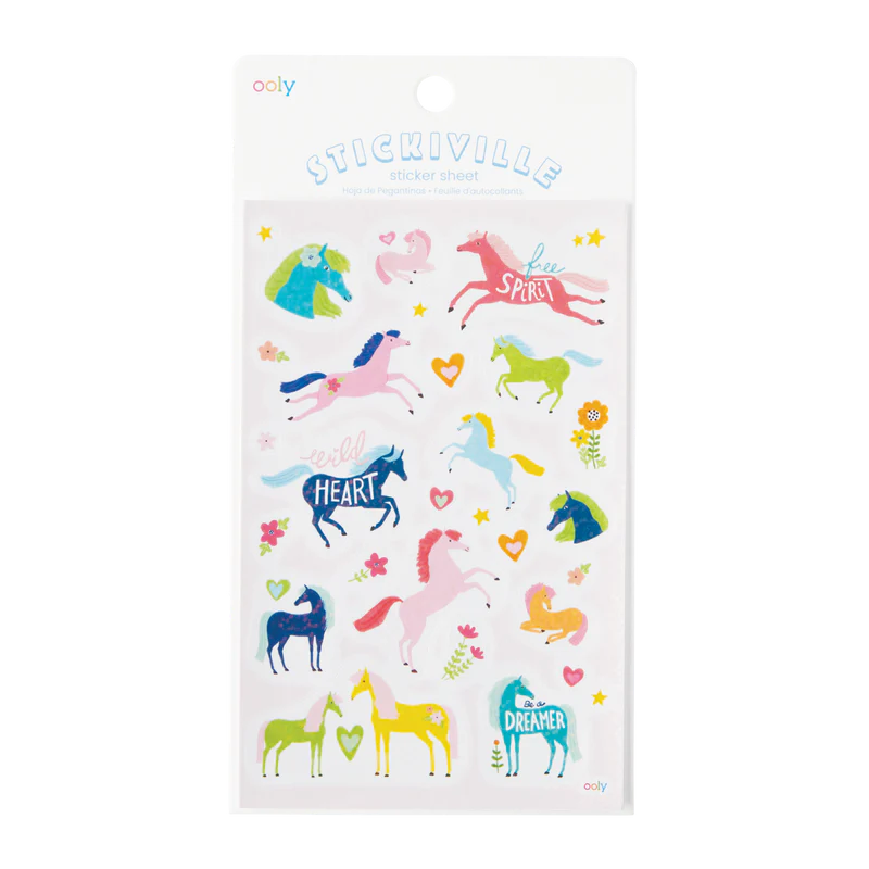 Ooly Stickiville Wild Horses Glitter Stickers
