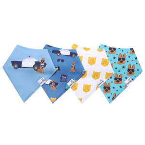 Copper Pearl Bandana Bib 4-Pack / Policemen