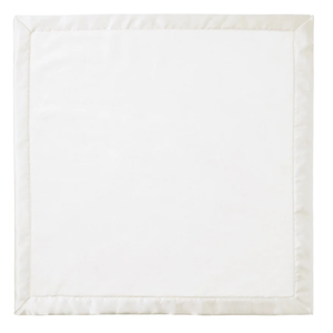 Elegant Baby Satin Trim Flannel Fleece Blanket (20x20) / White