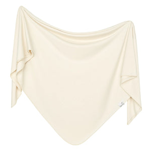 Copper Pearl Knit Swaddle Blanket / Cru
