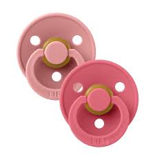 BIBS Round Pacifier 2-Pack / Size 2 (6-18 Months) - Blue/Blue Steel