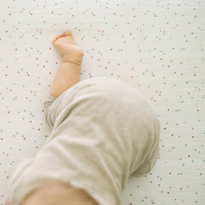Little Unicorn Cotton Muslin Crib Sheet / Dots