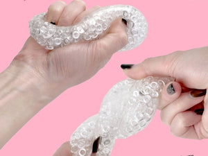 Snow Squish Clear Jelly Bead Stress Ball