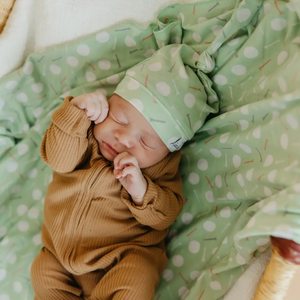 Copper Pearl Knit Swaddle Blanket / Bogey