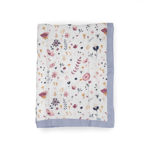 Little Unicorn Deluxe Muslin Baby Quilt (30"x40") / Fairy Gardens