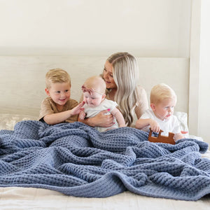 Saranoni Waffle Knit XL Throw Blanket (60"x80")