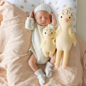 cuddle+kind Baby Animal - Ivory Floral Duckling