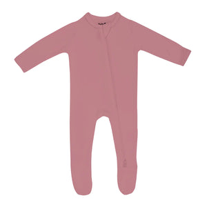 Kyte Baby Zippered Footie / Dusty Rose